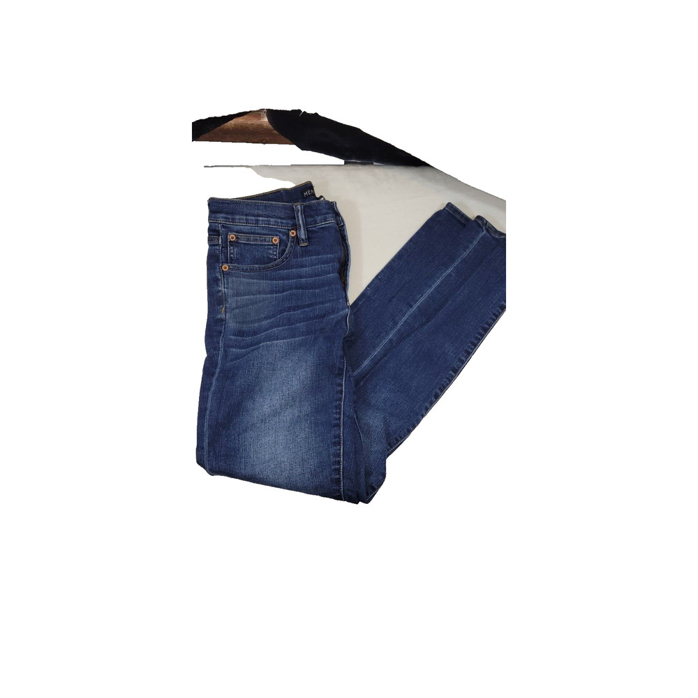 J Crew Mercantile Womens 27WX30L 5 Pocket Straight Leg Dark Wash Jean